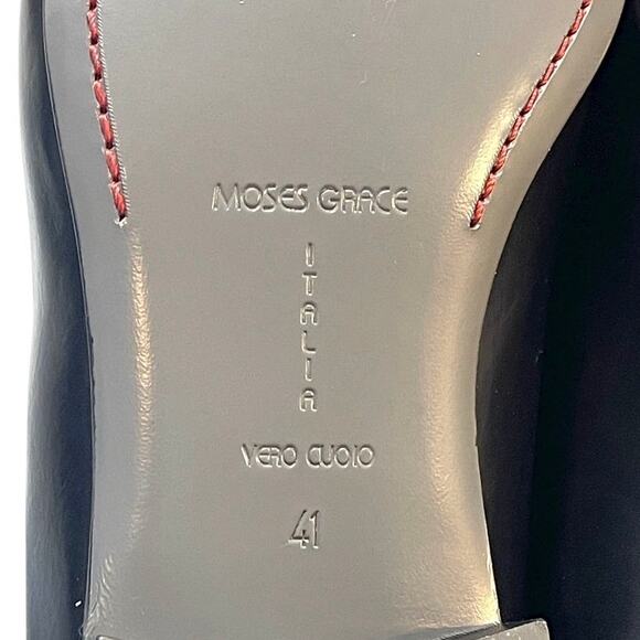 Moses Grace Italian Leather Slip-On Flats | Black | Size 41 | Luxury Designer - Picture 8 of 8